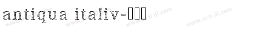 antiqua italiv字体转换